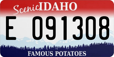 ID license plate E091308
