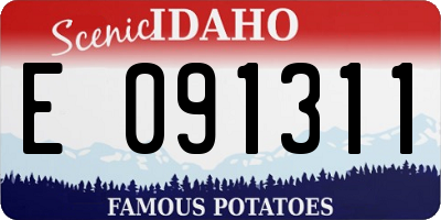 ID license plate E091311