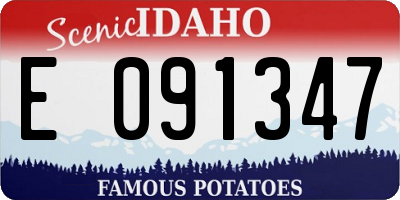 ID license plate E091347