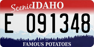 ID license plate E091348