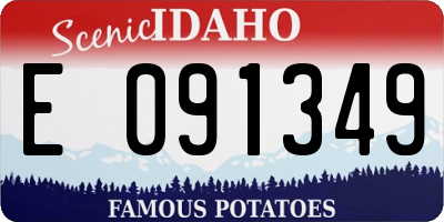 ID license plate E091349