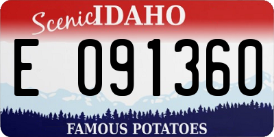 ID license plate E091360