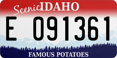 ID license plate E091361