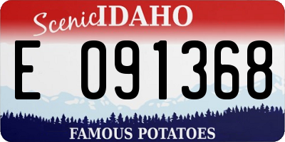 ID license plate E091368