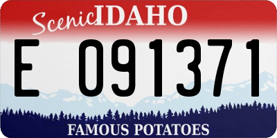 ID license plate E091371