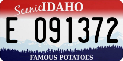 ID license plate E091372