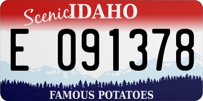 ID license plate E091378
