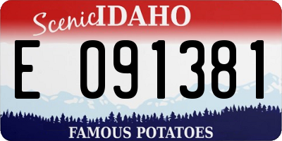 ID license plate E091381
