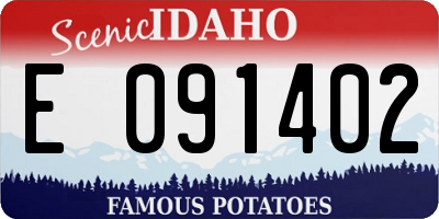 ID license plate E091402