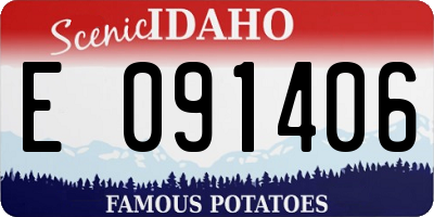 ID license plate E091406