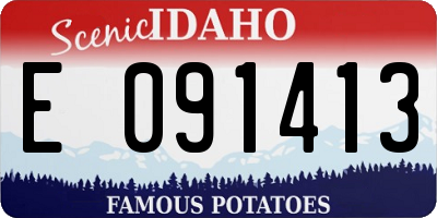 ID license plate E091413