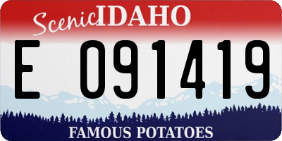 ID license plate E091419