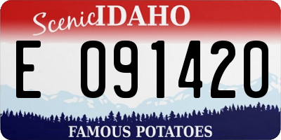 ID license plate E091420