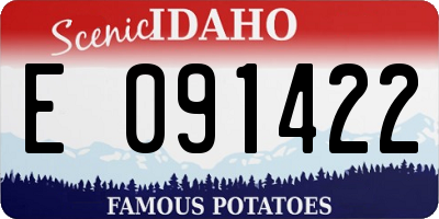 ID license plate E091422