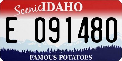 ID license plate E091480