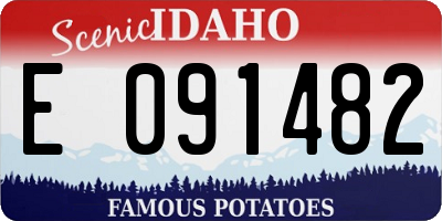 ID license plate E091482