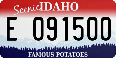 ID license plate E091500