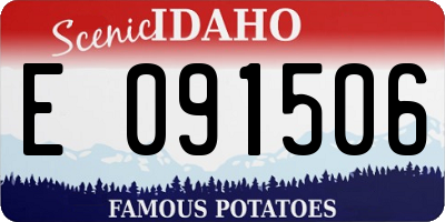 ID license plate E091506