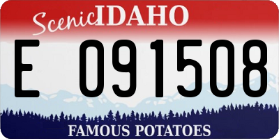 ID license plate E091508