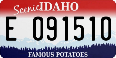 ID license plate E091510