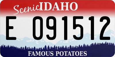 ID license plate E091512