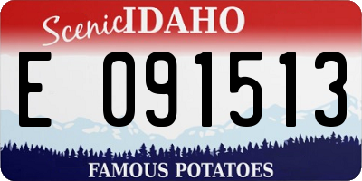 ID license plate E091513