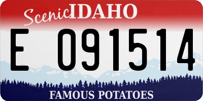 ID license plate E091514