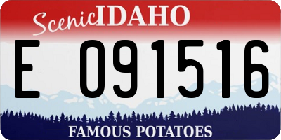 ID license plate E091516