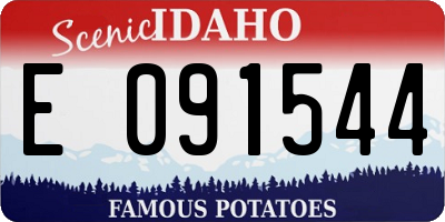 ID license plate E091544
