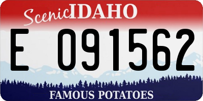 ID license plate E091562