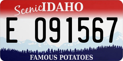 ID license plate E091567