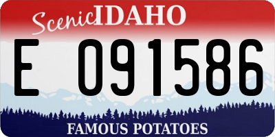 ID license plate E091586