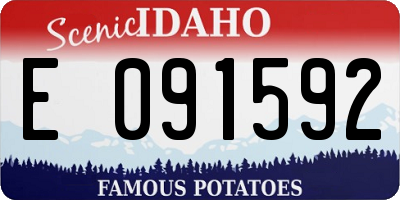 ID license plate E091592