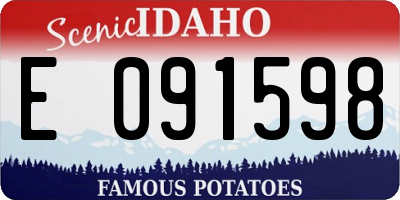 ID license plate E091598