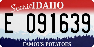 ID license plate E091639
