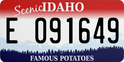 ID license plate E091649