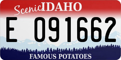 ID license plate E091662