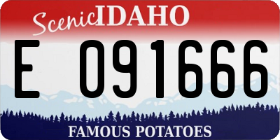 ID license plate E091666