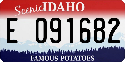 ID license plate E091682