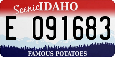 ID license plate E091683