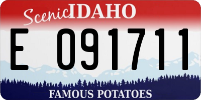 ID license plate E091711