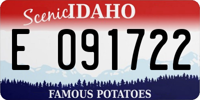 ID license plate E091722