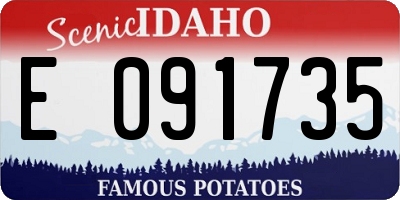 ID license plate E091735