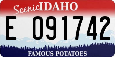 ID license plate E091742