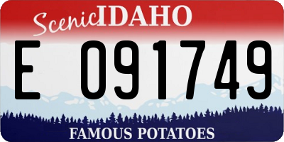 ID license plate E091749