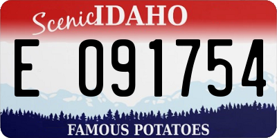 ID license plate E091754