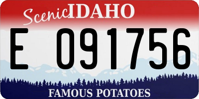ID license plate E091756