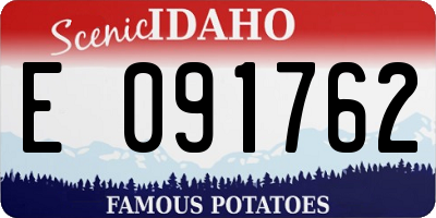 ID license plate E091762