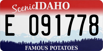 ID license plate E091778
