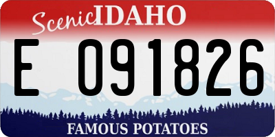 ID license plate E091826